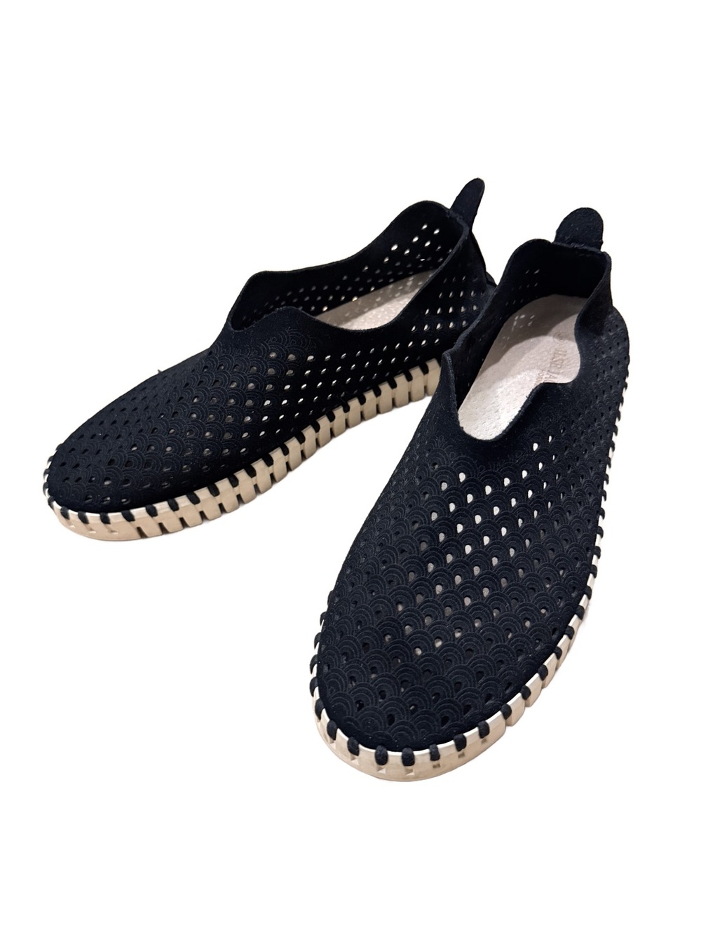 Ilse Jacobsen Black Tulip 139 Perforated Slip-On Sneakers | EU 39 US 9